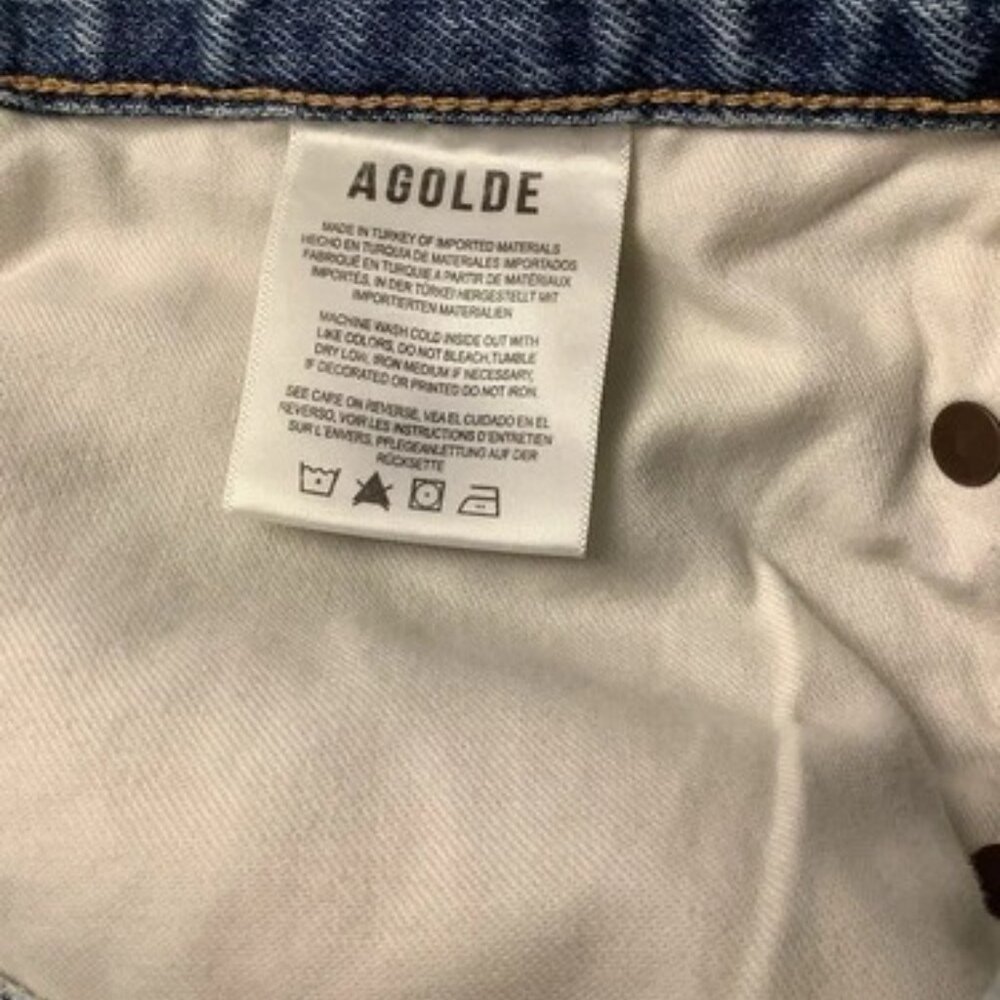 Agolde Light Blue Denim Carpenter Shorts - Picture 11 of 12